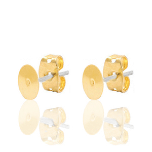 Metaal onderdelen DQ oorstekers 4mm Goud (nikkelvrij)