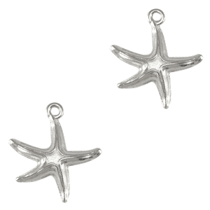 Metaal bedels DQ starfish Antiek zilver (nikkelvrij)