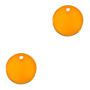 Metaal bedels DQ 10mm Goud-neon orange (nikkelvrij)