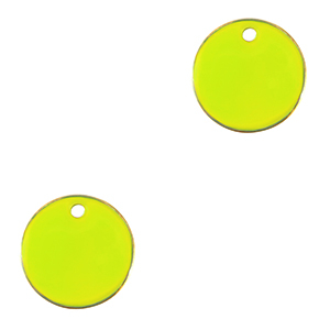 Metaal bedels DQ 10mm Goud-neon yellow (nikkelvrij)