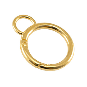 Metaal onderdelen DQ sleutelhanger 28mm met oog Goud (nikkelvrij)