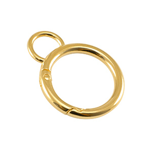 Metaal onderdelen DQ sleutelhanger 24mm met oog Goud (nikkelvrij)
