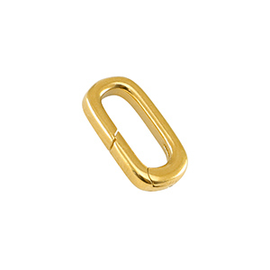 Metaal onderdelen DQ sleutelhanger oval 18mm Goud (nikkelvrij)