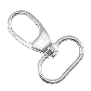 Metaal onderdelen DQ sleutelhanger 39mm Antiek zilver (nikkelvrij)