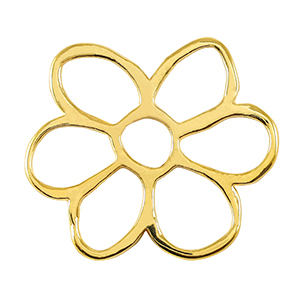 Metaal bedels DQ bedel / tussenstuk flower Goud (nikkelvrij)