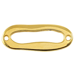 Metaal bedels DQ tussenstuk oval Goud (nikkelvrij)