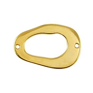 Metaal bedels DQ tussenstuk oval Goud (nikkelvrij)