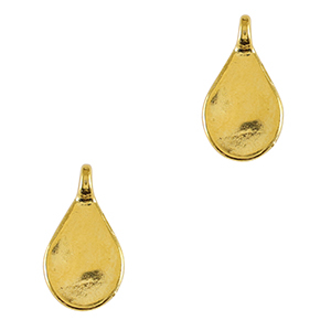 Metaal bedels DQ drop Goud (nikkelvrij)