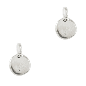 Metaal bedels DQ irregular Antiek zilver (nikkelvrij)