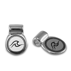 Metaal schuivers DQ wave Antiek zilver (nikkelvrij)