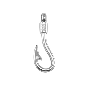 Metaal onderdelen DQ lock fishing hook Antiek zilver (nikkelvrij)