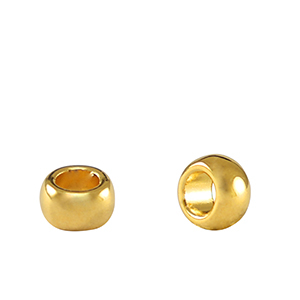 Metaal kralen DQ rondelle 5mm Goud (nikkelvrij)