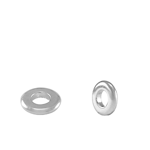 Metaal kralen DQ spacer ring 6mm Antiek zilver (nikkelvrij)