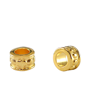 Metaal kralen DQ tubes Goud (nikkelvrij)