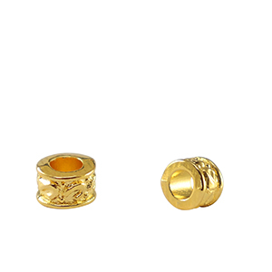 Metaal kralen DQ tubes Goud (nikkelvrij)