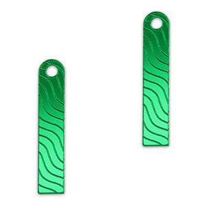 Statement hangers bar wave Metallic kelly green