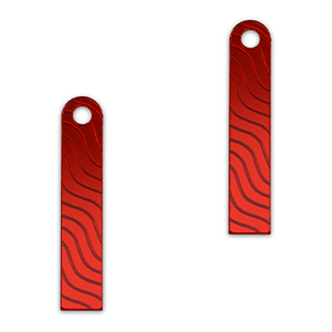 Statement hangers bar wave Metallic red