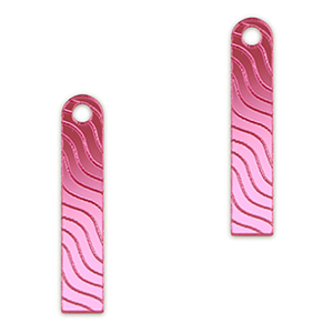 Statement hangers bar wave Metallic magenta purple