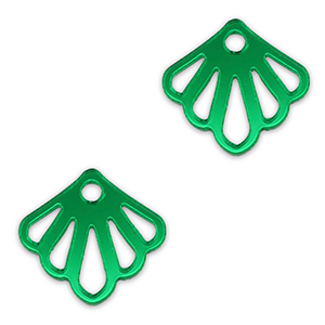 Statement hangers shell Metallic kelly green