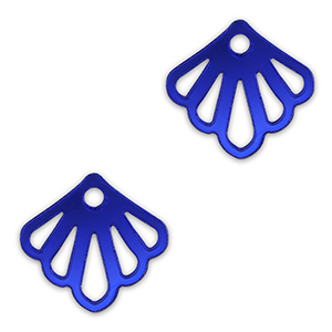 Statement hangers shell Metallic royal blue