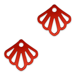 Statement hangers shell Metallic red