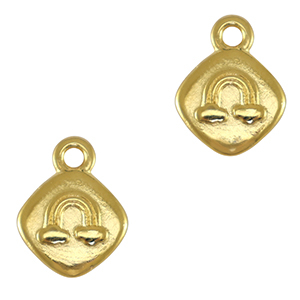 Metaal bedels DQ rainbow Goud (nikkelvrij)