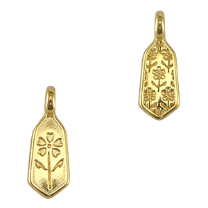 Metaal bedels DQ flower Goud (nikkelvrij)