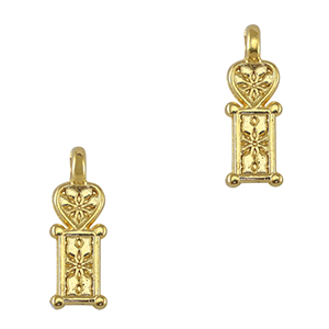 Metaal bedels DQ heart Goud (nikkelvrij)