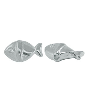 Metaal kralen DQ fish Antiek zilver (nikkelvrij)