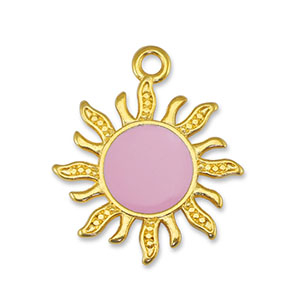 Metaal bedels DQ sun Light Pink-Goud (nikkelvrij)