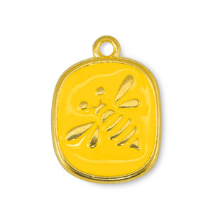 Metaal bedels DQ bee Yellow-Goud (nikkelvrij)