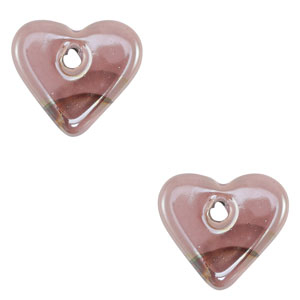 Grieks keramiek DQ heart Pink-brown