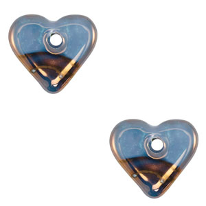 Grieks keramiek DQ heart Blue-bronze