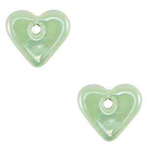 Grieks keramiek DQ heart Light green