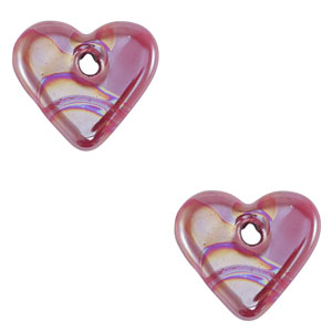 Grieks keramiek DQ heart Magenta-pink