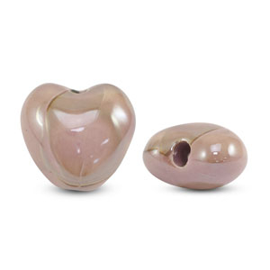 Grieks keramiek DQ heart Pink-brown