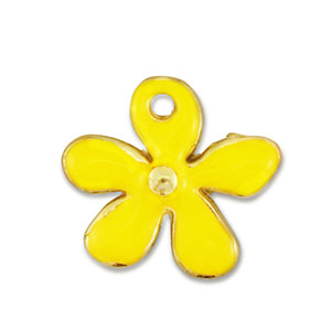 Metaal bedels DQ flower Goud-yellow (nikkelvrij)