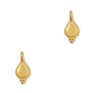 Metaal bedels DQ drop Goud (Nikkelvrij)