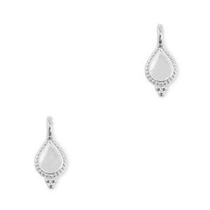 Metaal bedels DQ drop Antiek zilver (Nikkelvrij)