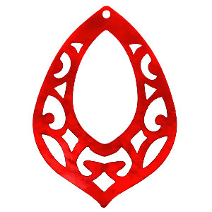 Hangers van Resin barok druppel Chilli red