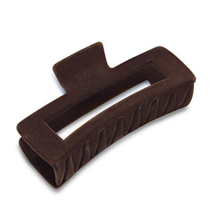 Haaraccessoires haarklem velvet Brown