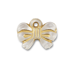 Acryl bedels bow Transparent-gold