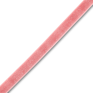 Lint van velvet Vintage pink-silver glitter