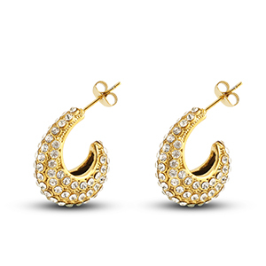 Oorbellen / oorstekers van Stainless steel Roestvrij staal (RVS) Gold