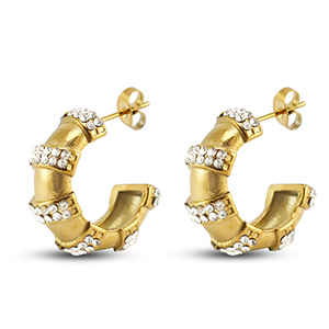 Oorbellen / oorstekers van Stainless steel Roestvrij staal (RVS) Gold