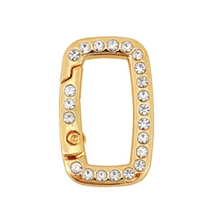 Gekleurde onderdelen voor sleutelhanger rectangle Gold