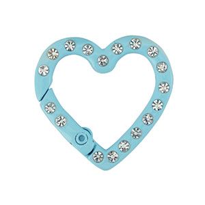 Gekleurde onderdelen voor sleutelhanger heart Light blue
