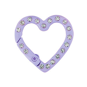 Gekleurde onderdelen voor sleutelhanger heart Purple