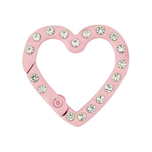Gekleurde onderdelen voor sleutelhanger heart Pink