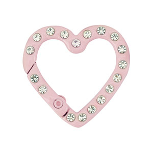 Gekleurde onderdelen voor sleutelhanger heart Light pink